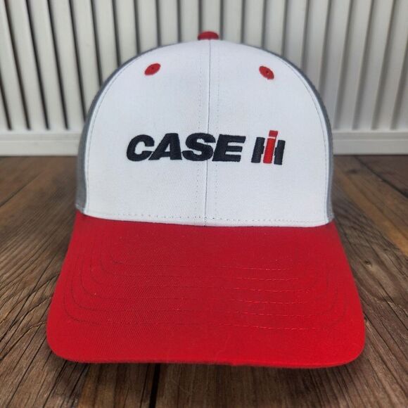 K-Products Case International Hat Cap Snapback White Red Farmer Mens Implement - Picture 2 of 11